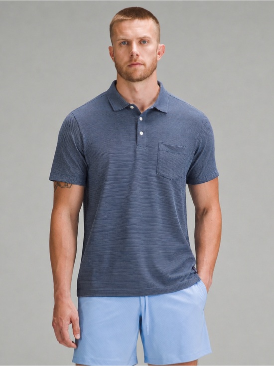 Patagonia Other - Patagonia Mens Organic Cotton Navy Blue Striped Short Sleeve Polo Shirt XL 606